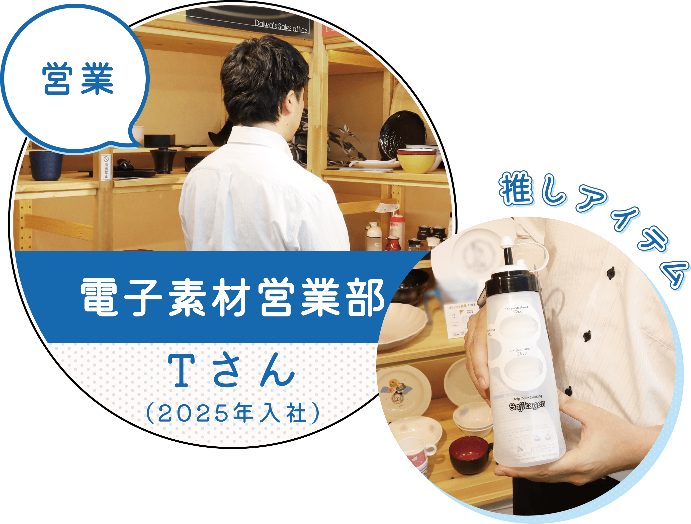先輩社員インタビュー 食器営業部 Bさん（2025年入社）